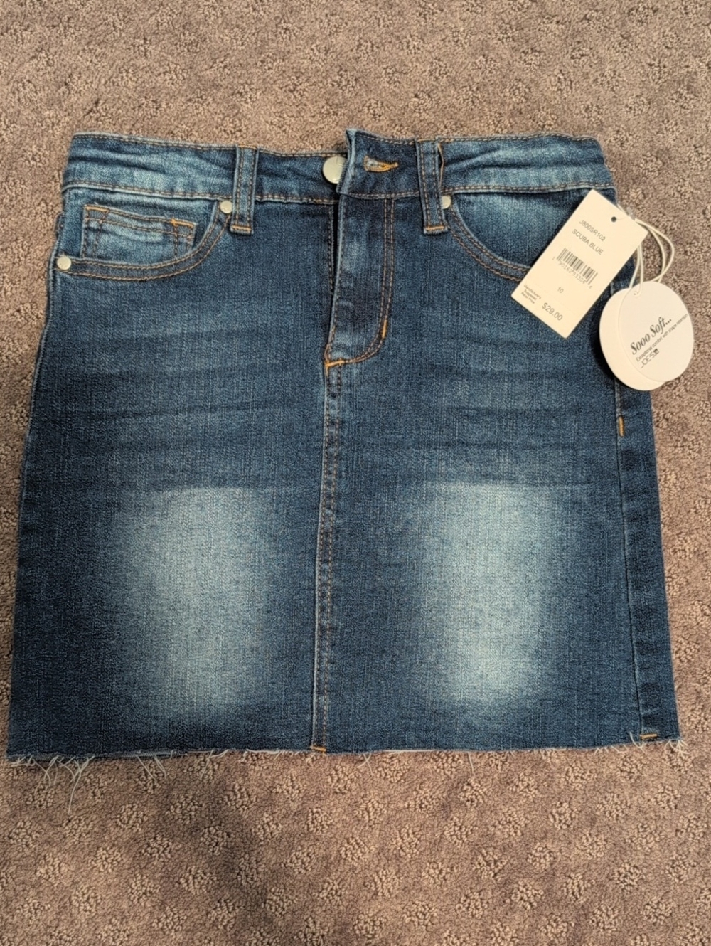 NWT! Joe's Jeans Washed Indigo Denim Mini Skirt & Size 10